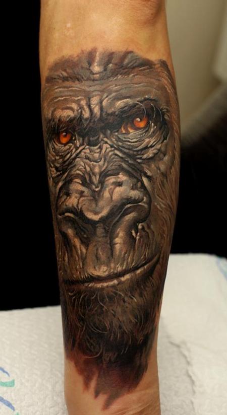 Gorilla chest tatoo